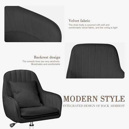 Cute Office Chair - Adjustable Task Chair, Modern & Comfortable, 360 Swivel, Mid Back, Suitable for Home Office & Living Room