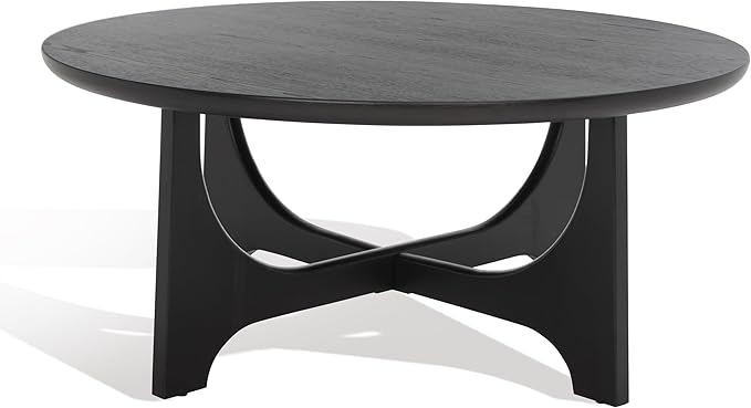 SAFAVIEH Couture Collection Sasha Contemporary Black Round Coffee Table