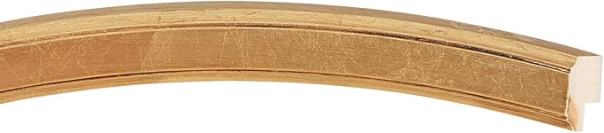 OVALCREST Oval Beveled Wall Mirror for Home Decor - Toronto Style - Gold Leaf - 18" x 14"