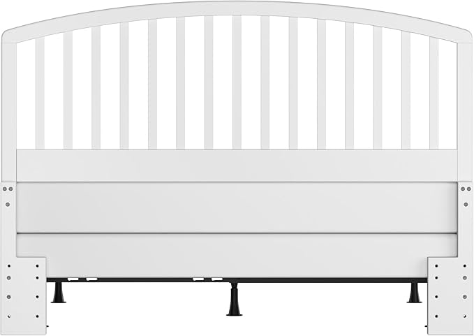Hillsdale Carolina Headboard with Bed Frame, Full/Queen, White