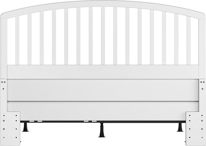 Hillsdale Carolina Headboard with Bed Frame, Full/Queen, White