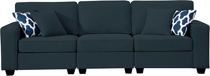 Legend Vansen Modular Sectional Sofa U Shaped Couch with Ottoman Modern Reversible Corner Sectional Couch for Living Room (Charcoal, 2+3)
