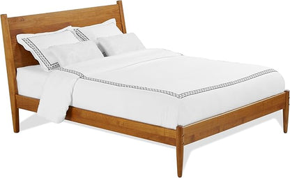 Mid-Century Panel Bed - King Size - Castanho Finish