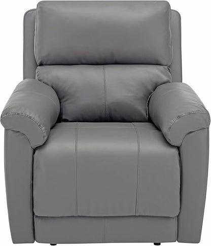 MINCETA Recliner Chairs,Modern 5" Wall Hugger Nursery Recliner with Overstuffed Arm and Back for Living Room,PU Leather in Gray