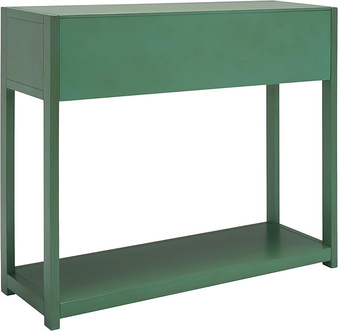 SAFAVIEH Home Collection Sadie Contemporary Turquoise Green 2-Drawer Console Table (Fully Assembled)