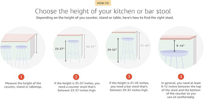 Lavish Home Folding Stool - Backless 24-Inch Stool with 225lb Capacity for Kitchen or Rec Room - Portable Indoor Counter Bar Stools (Pink)