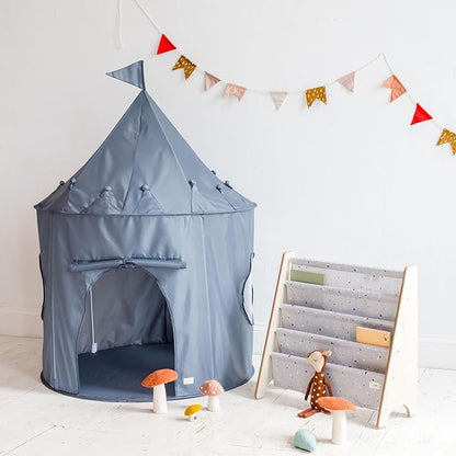 3 Sprouts Kids Play Tent - Sustainable Recycled Fabric – Fun Spacious Childs Playhouse for Indoor Games for Boys & Girls - Durable Fort Pop Up House for Toddlers & Children Age 3-10 - Blue