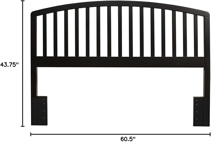 Hillsdale Carolina Headboard, Bed Frame Not Included, Full/Queen, Black