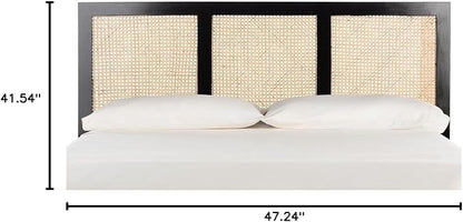 SAFAVIEH Home Collection Vienna Black Cane King Headboard Platform