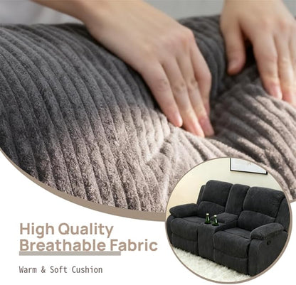 Electric Lift Recliner Sofa, Warm Plush Corduroy Fabric - Comfy Reading Chair for Living Room & Study, Ergonomic Electric Reclining Chair with Soft Upholstery