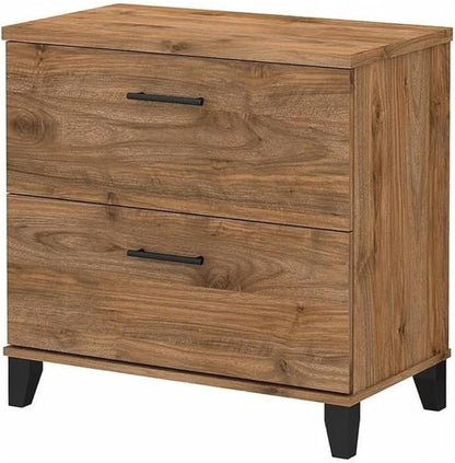 Bush Furniture UrbanPro 2 Drawer Lateral File Cabinet in Fresh Walnut - Engineered Wood
