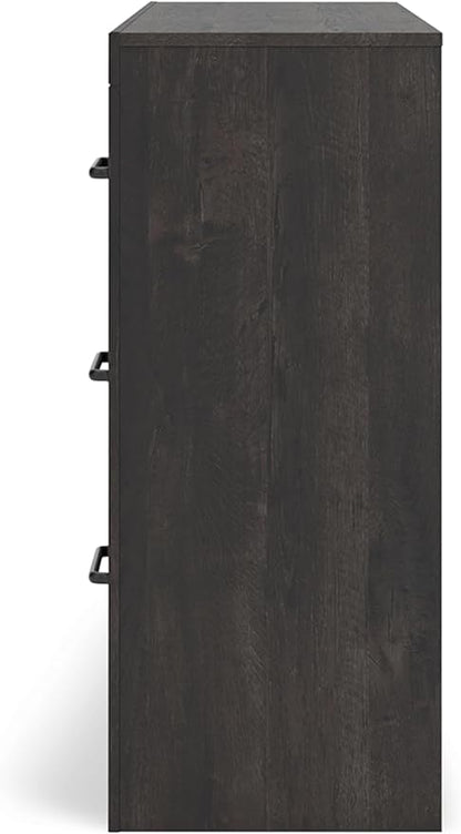 Signature Design by Ashley Delmorta Rustic 6-Drawer Dresser with Safety Stop, Gray
