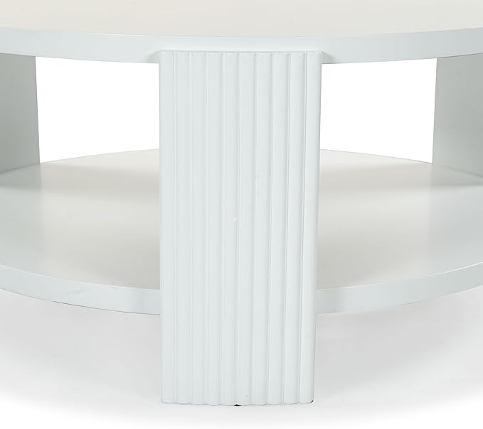 SAFAVIEH Couture Collection Liabella White Round Coffee Table