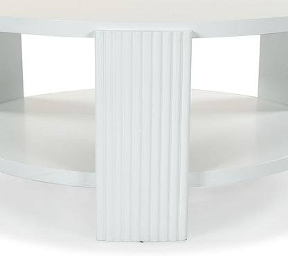 SAFAVIEH Couture Collection Liabella White Round Coffee Table
