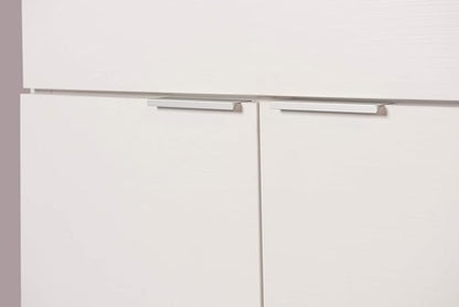 36 White Veneer Bathroom Vanity Flat Door Style RTA Cabinet Base - NITURRA Moderno Series 36 W x 21 D x 34.5 H