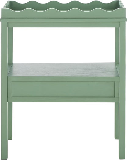 SAFAVIEH Home Collection Darlyn Sage Green 1-Drawer Rectangle Accent Table