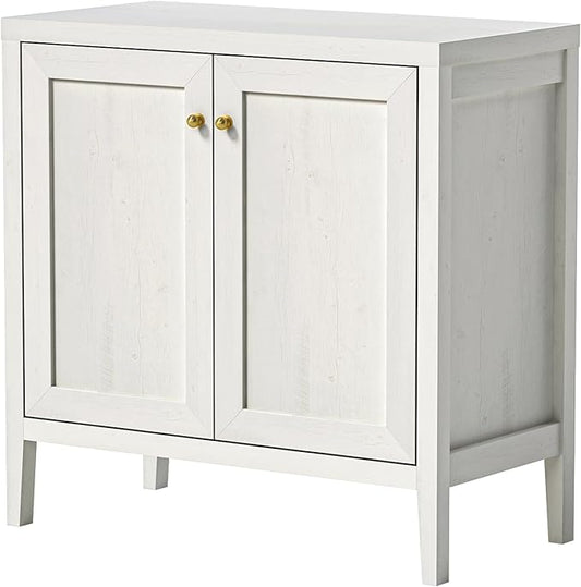 Sideboard Buffet Cabinets with Adjusable Shelves, Farmhouse Storage Cabinet, Credenza, Accent Cabinet, Kitchen Coffee Bar Console Table for Living Dining Room, Antique White