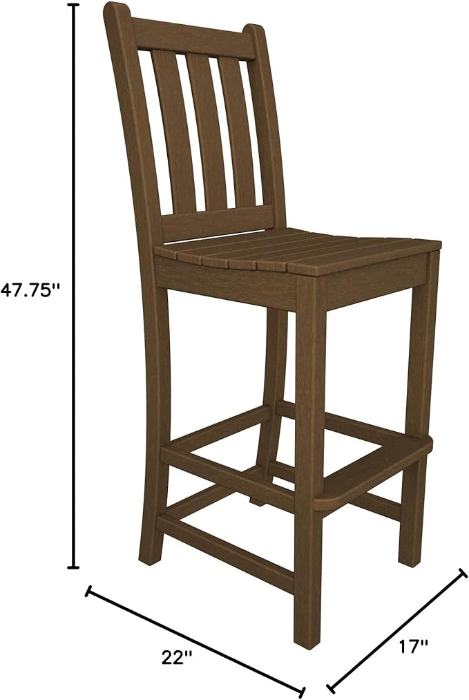 POLYWOOD® Traditional Garden Bar Chair, Sand