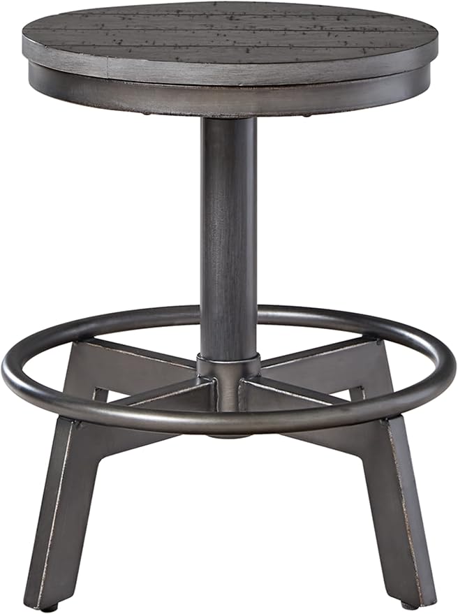 Signature Design by Ashley Torjin Industrial Counter Height Stool, 2 Count, Gray