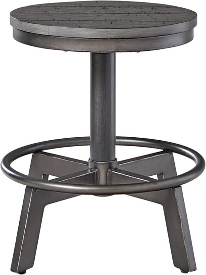 Signature Design by Ashley Torjin Industrial Counter Height Stool, 2 Count, Gray