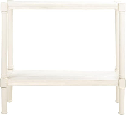 SAFAVIEH Home Collection Rafiki Distressed White Lower Shelf Console Table CNS5714A