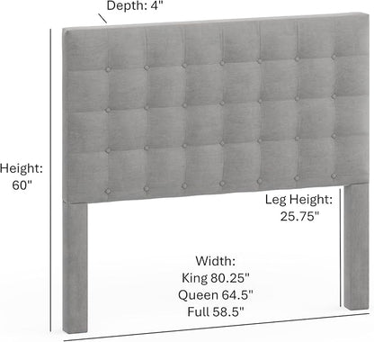 Grey Sutton Queen Headboard