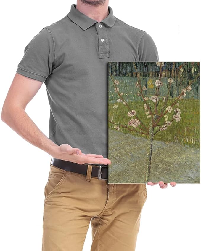 Wieco Art Almond Tree in Blossom by Van Gogh Famous Oil Paintings Reproduction Classic Canvas Prints Wall Art Abstract Flowers Pictures for Home Decor Modern Stretched and Framed Landscape Artwork