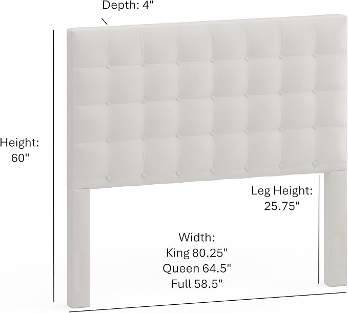 White Sutton King Headboard