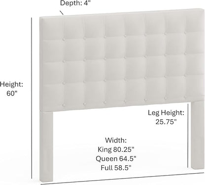 White Sutton King Headboard