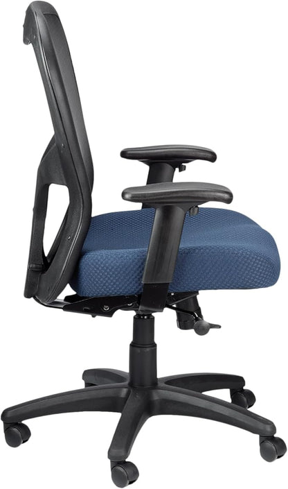 Tempur-Pedic TP9000C Mesh Swivel Task Chair with Tempur Material, Cooling Gel Layer, Adjustable Armrests, and Lumbar Support, Navy