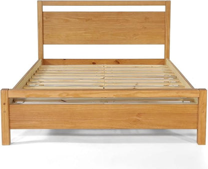 Grain Wood Furniture Loft Queen Size Solid Wood Bed, Acacia