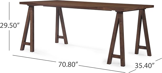 Christopher Knight Home Abraham Mid-Century Modern 7 Piece Dining Set with A-Frame Table, Dark Gray + Walnut