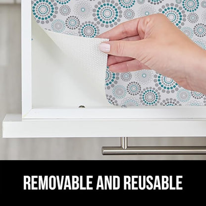 GORILLA GRIP DripGuard Shelf Liner, Non Adhesive Drawer and Kitchen Cabinet Protector, Slip Resistant BPA Free Smooth Surface Plastic Liners for Cabinets, Bathrooms, Closets, 12x120 Inch, Spiral
