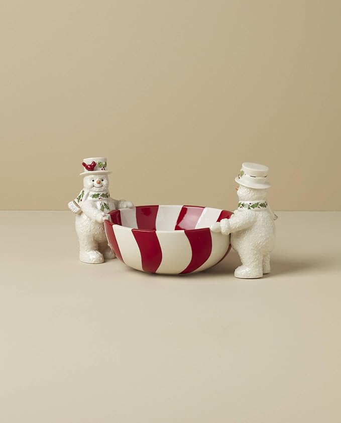 Lenox 896363 Happy Holly Days Treat Bowl, Ivory, Christmas & Holiday Hosting