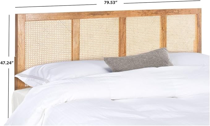 SAFAVIEH Home Collection Vienna Natural Cane King Headboard Platform