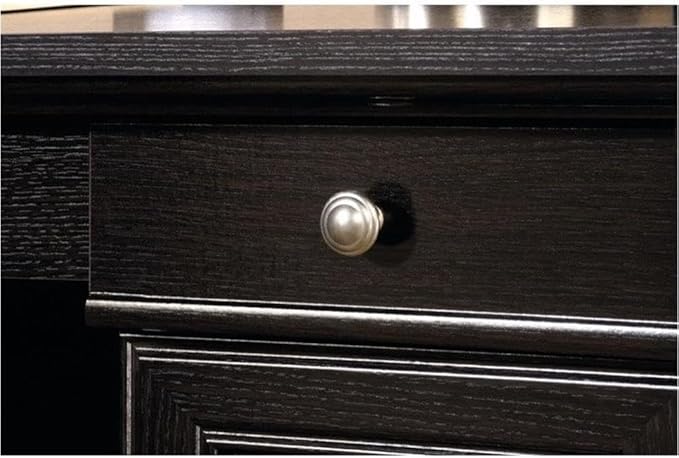 Sauder Bleeker Street L-Desk, Obsidian Oak finish