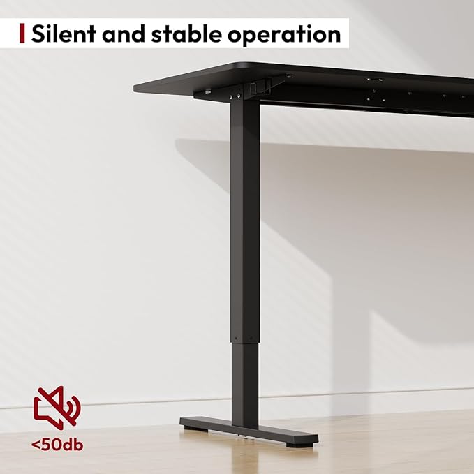 SANODESK Electric Standing Desk 71x32 Inch Height Adjustable Stand Up Desk Home Office Computer Workstation Sit Stand Home Office Desk with Splice Board (Black Frame + Black Top)