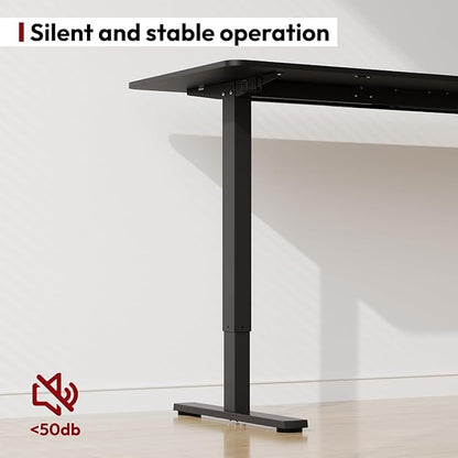 SANODESK Electric Standing Desk 71x32 Inch Height Adjustable Stand Up Desk Home Office Computer Workstation Sit Stand Home Office Desk with Splice Board (Black Frame + Black Top)