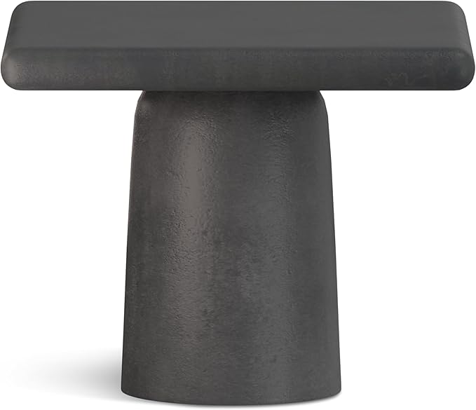 SIMPLIHOME Zachary Coffee Table 2-Piece Set - 42 inch Wide Cast Aluminum Square Living Room Tables in Graphite and Black Nickel, Contemporary Nesting Center Table Set with Flexible Style, Assembled