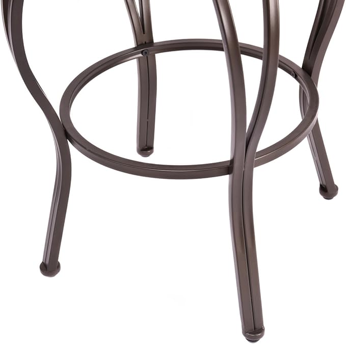 COSTWAY Bar Stools Set of 2, 360 Degree Swivel, 30" Bar Height Bar Stools, Leather Padded Seat Bistro Dining Kitchen Pub Metal Chairs with Back for Kitchen Island (Set of 2)