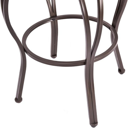 COSTWAY Bar Stools Set of 2, 360 Degree Swivel, 30" Bar Height Bar Stools, Leather Padded Seat Bistro Dining Kitchen Pub Metal Chairs with Back for Kitchen Island (Set of 2)