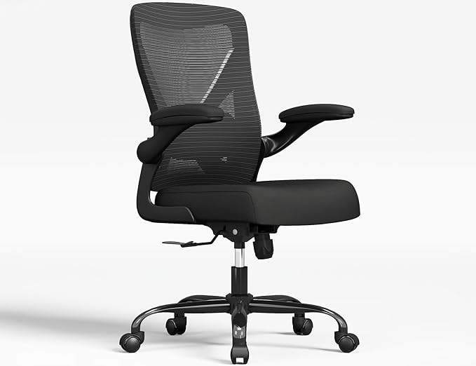 Ergonomic Office Chair - X-Shaped Computer Desk Chairs Comfy, Mesh High-Back Gaming Chair with Adjustable Lumbar Support, Executive Task Chair for Adults, Comfortable for Long Hours