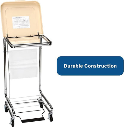 McKesson Hamper Stand With Step-On Foot Pedal and Self-Closing Lid, Laundry Room Storage, 30-33 Gallon Capacity, 1 Count