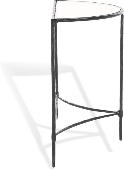 SAFAVIEH Couture Collection Isabellina Black & Clear Glass Half Moon Console Table