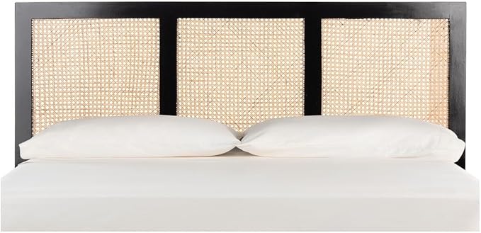 SAFAVIEH Home Collection Vienna Black Cane Full Headboard Platform, Double (HBD8004B-F)
