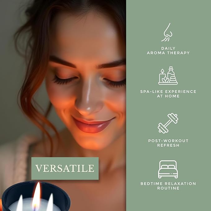 Pecksniff's Relax Candle - 3 Wick, 19.4 oz, 550g - Long-Lasting RelaxFragrance - Soothing Ambiance for Home Decor - Elegant Dark Green Design