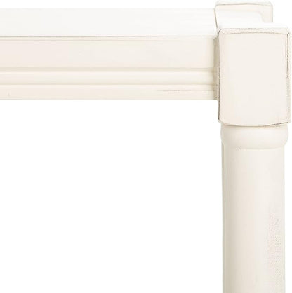 SAFAVIEH Home Collection Rafiki Distressed White Lower Shelf Console Table CNS5714A