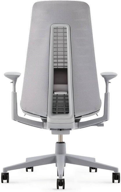 Haworth Fern Office Chair – Ergonomic and Stylish Desk Chair with Breathable Mesh Finish - with Lumbar Support (Silver Leaf)