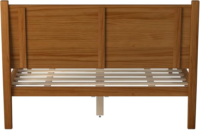 Mid-Century Panel Bed - King Size - Castanho Finish