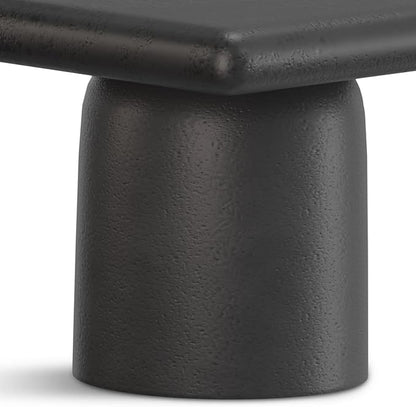 SIMPLIHOME Zachary Coffee Table 2-Piece Set - 42 inch Wide Cast Aluminum Square Living Room Tables in Graphite and Black Nickel, Contemporary Nesting Center Table Set with Flexible Style, Assembled
